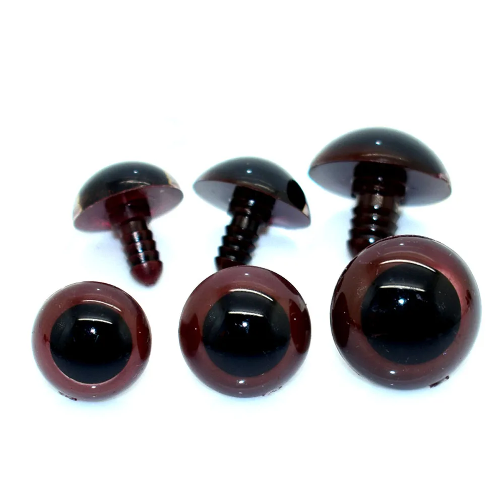 

10pcs 18/20/24/30mm Brown Safety Eyes/Plastic Doll eyes Handmade Accessories For Bear Toys Hard Snap Animal Puppet Crafts