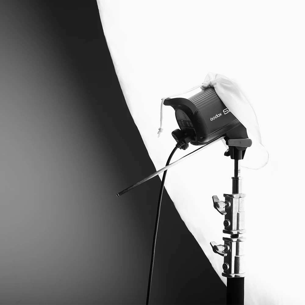 Godox студийный фотографический Зонт 60 дюймов 150 см черный серебристый отражающий