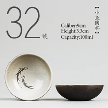 № 032 китайский резинковый шланг высокого качества Керамика чайная чашка 100 мл чайный набор кунг-фу японский фарфор Стиль ручная роспись чашка маленькая чаша для чая