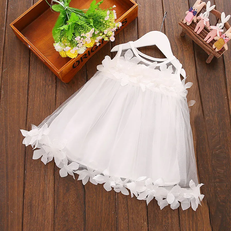 

1 Years Birthday Toddler Girl Baptism Dress Solid Costumes Newborn Baby Princess Vestido Kids Gift Christening Wear Dresses