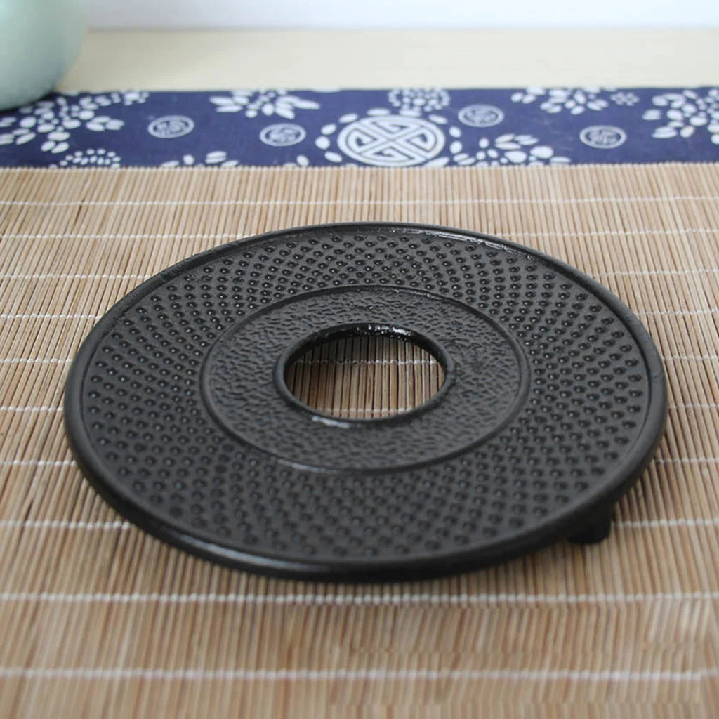 Japanese Style Cast Iron Teapot Trivet With Rubber Feet 12cm For Teapot, Tea Kettle, Home Decorative Gift