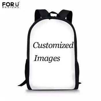 

FORUDESIGNS Customize the Image Backpack Women Men Travel Bags Anime Children Satchel Backpacks Boys Girls Book Bag Kids Gift