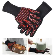 1 шт., пищевые Жаростойкие Арамидные перчатки, кухонные перчатки для барбекю, прихватки для духовки, приготовление, Выпекание, барбекю, гриль, точечная антиобжигающая перчатка