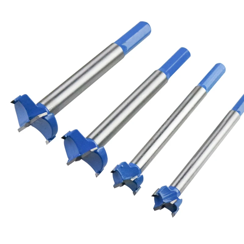 30mm 32mm 35mm 125mm Extend Long Hex Shank Carbide Woodworking Wood Plastic Hinge Door Boring Hole Saw Forstner Core Drill Bit 35mm concealed hinge jig drill guide set forstner installation door hole locator template wood cutter carpenter woodworking tool