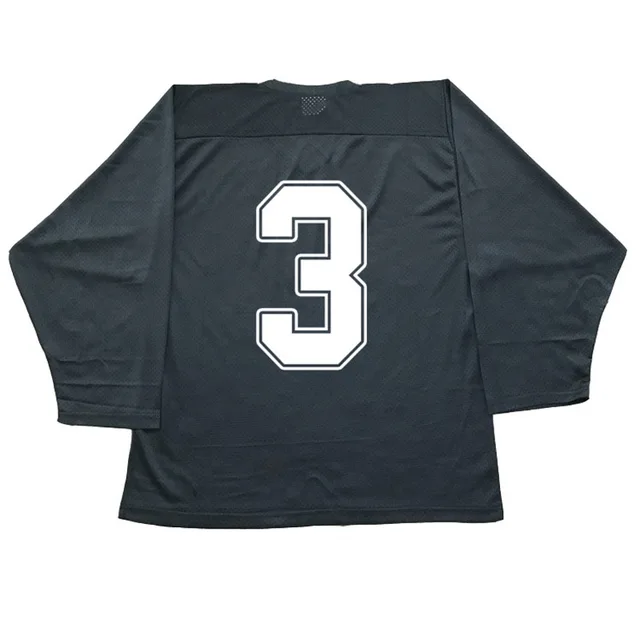 100% polyester black ice hockey jersey hockey training with a number(pls leave note for number you want, if not, we’ll print 00)