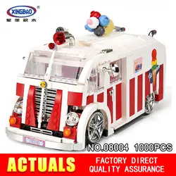 XINGBAO 1000 08004 шт. создатель мороженое автомобиль набор строительные блоки кирпичи детские развивающие игрушки модель как Рождество