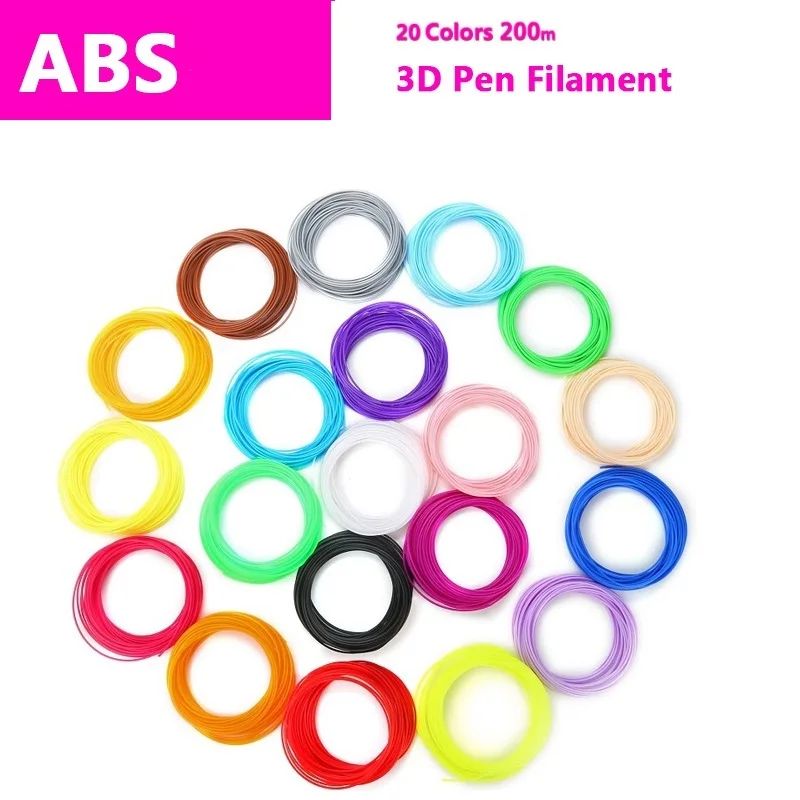 

200M Multicolor 1.75mm 3D Drawing Pen Doodle Filament Plastic ABS Printing Modeling Consumables Material