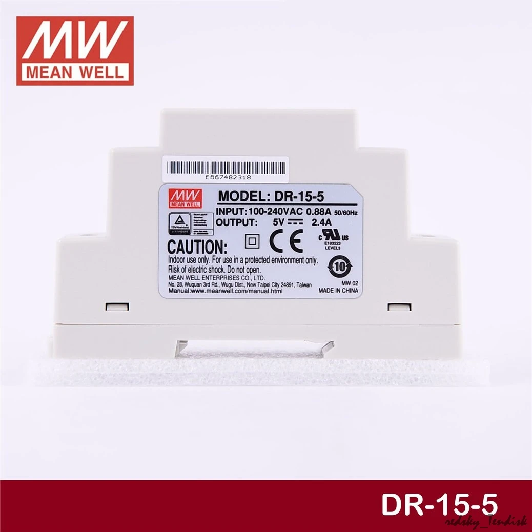 Fonte de Alimentação Constante Meanwell Industrial Din Trilho Hdr-15-24v - 5 12 48 0.32 0.63a 1a 1.25a 2.4a Fina Alta Eficiência dr Mdr 15 w 9 High Quality Renovação da Casa