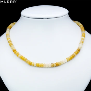 

Vintage Classic Natural Stone Jewelry Handmade Simply Yellow Sapphires Beaded Chain Strand Necklace