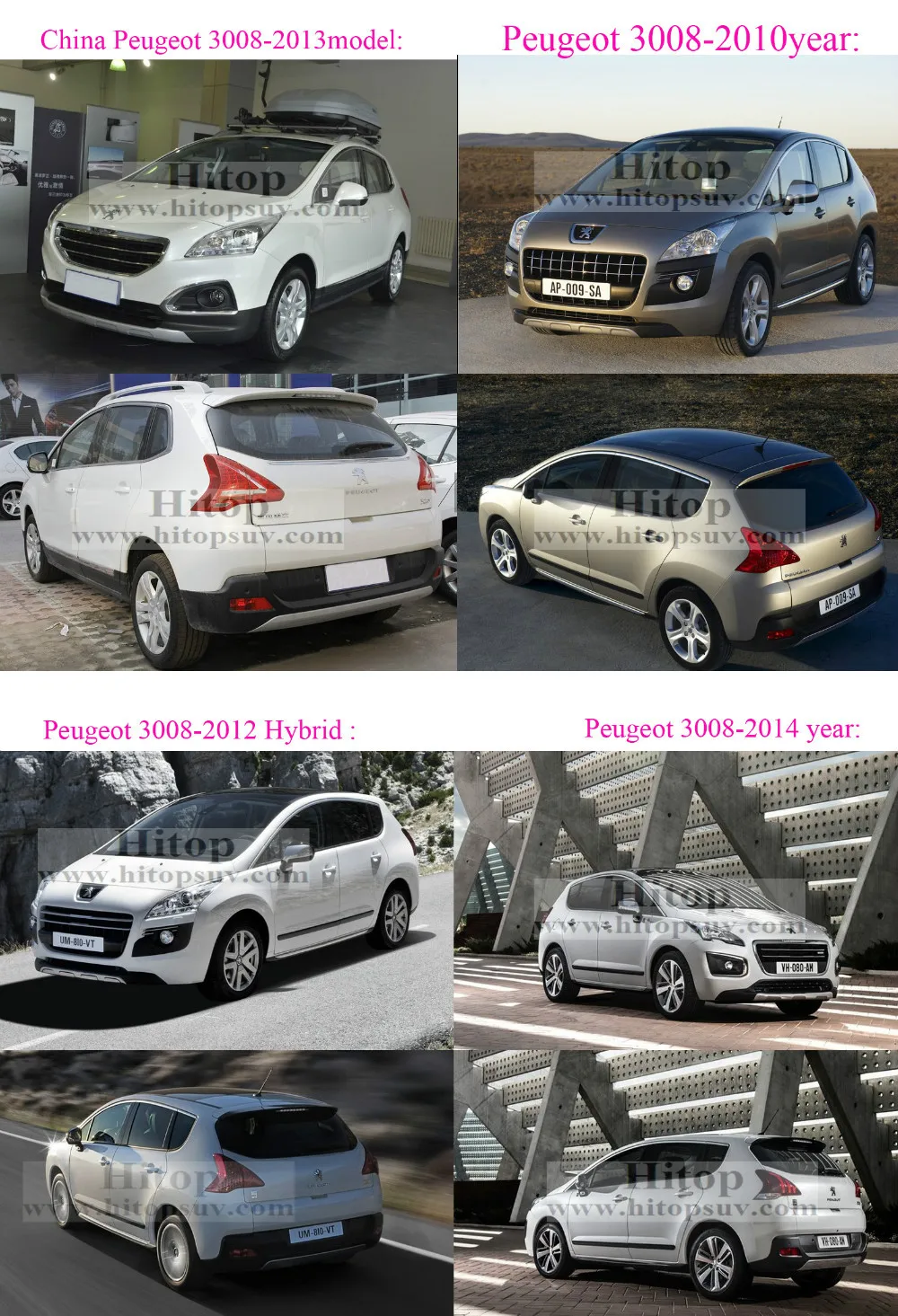 Направляющая на крышу/багажник крышу/планка/Багажники для Peugeot 3008 алюминиевый