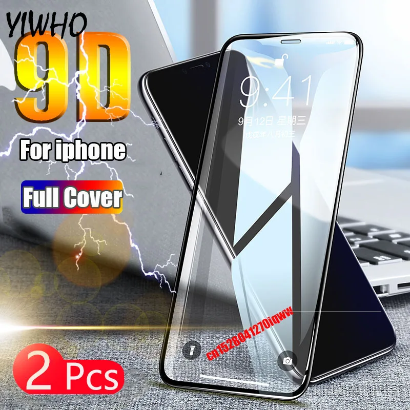 

2pc 9D Protective Glass on For I Phone Apple XR Tempered Glas for IPhone X XS Max XSMAX 7 7S 8 8S 6 S Plus Screen Protector Film