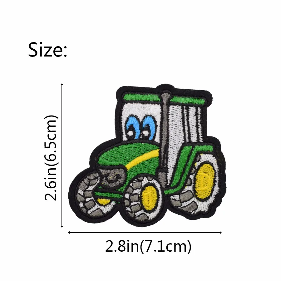 10 шт. трактор патчи значок для одежды Утюг вышитый патч аппликация пришить патчи Швейные аксессуары для DIY одежды