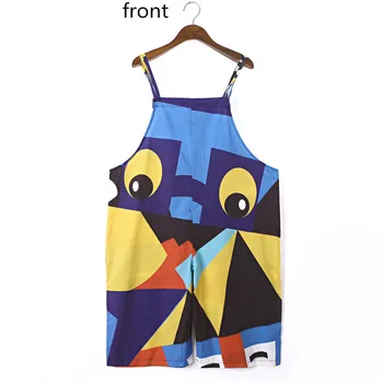

just.be.never hip hop women summer strap pants playsuits casual printed rompers jumpsuit sling cartoon orange black overalls