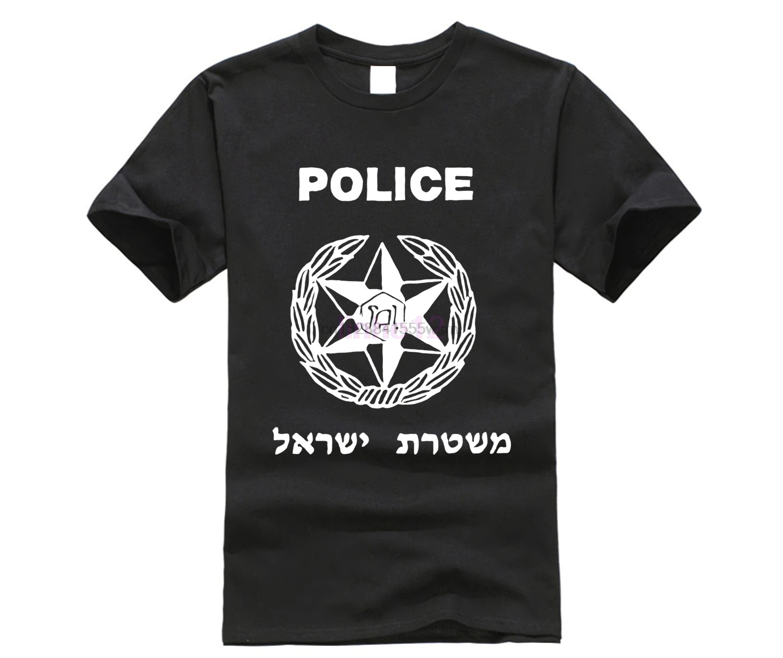 

New Israel Police Tshirt with logo 100% cotton men tee shirt short sleeve fashion cool mens t-shirt big size 3XL tee shirt homme