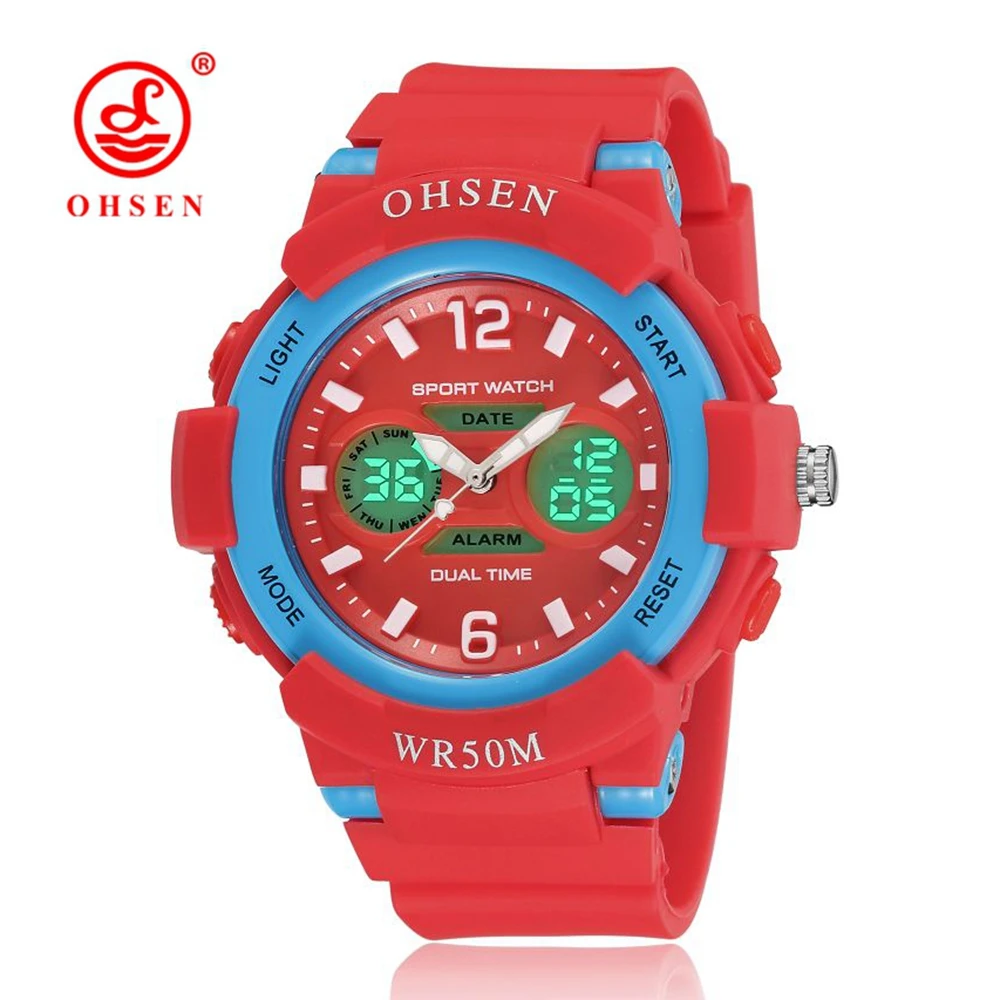 

Fashion OHSEN Women Watches Sport Waterproof G Style Multifunction LED Quartz Digital Wristwatches Clock womans Montre Femme