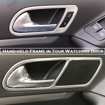 

4pcs Stainless Steel Stickers Door Handle Bowl Frame Covers For Volkswagen Tiguan 2016 2010 2011 2012 2013 2014 2015 Accessories
