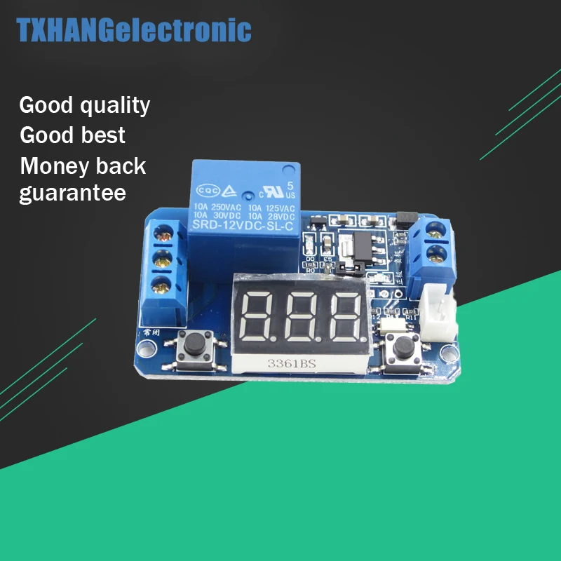 

12V LED Digital Display Trigger Time Delay relay Module 0-999s 0-999Seconds