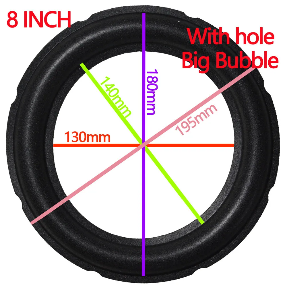 2 шт. кольцо из вспененного материала для динамика ремонт " дюймов с отверстием Большой Пузырь Подвеска объемное складное кольцо полный диапазон НЧ динамик Замена