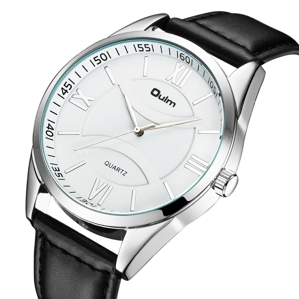 

Luxury Top Brand Oulm Watch Oversize Men Watches Leather Strap Quartz Wacth Men Sports Watches relogio masculino relojes hombre
