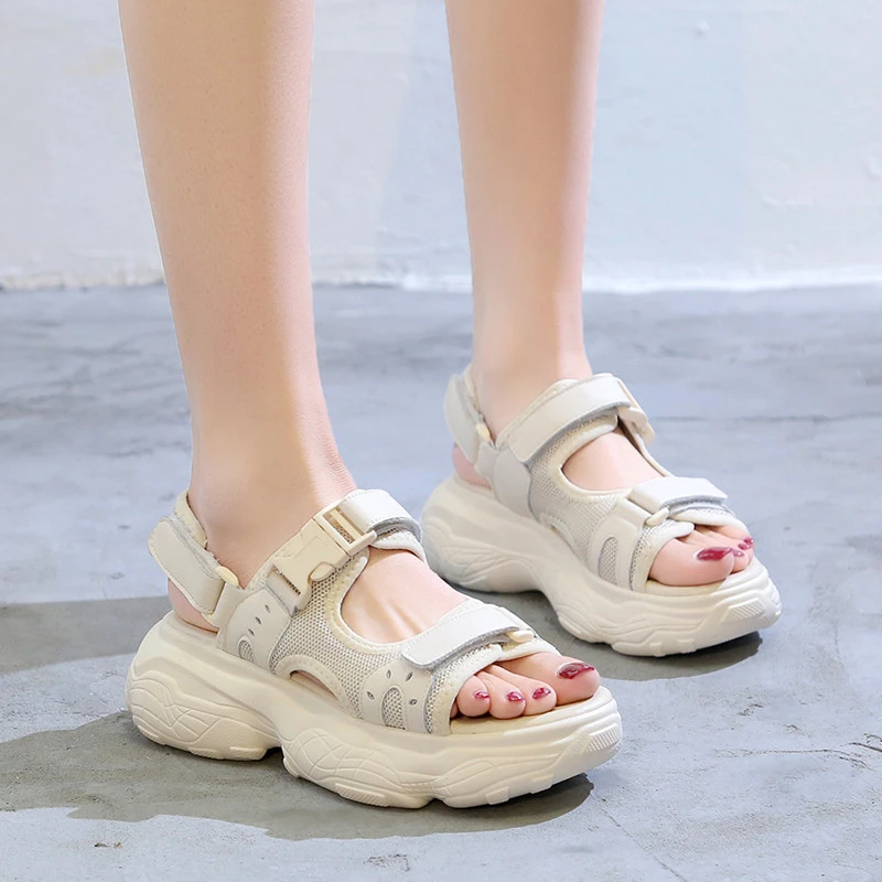 white open toe flats