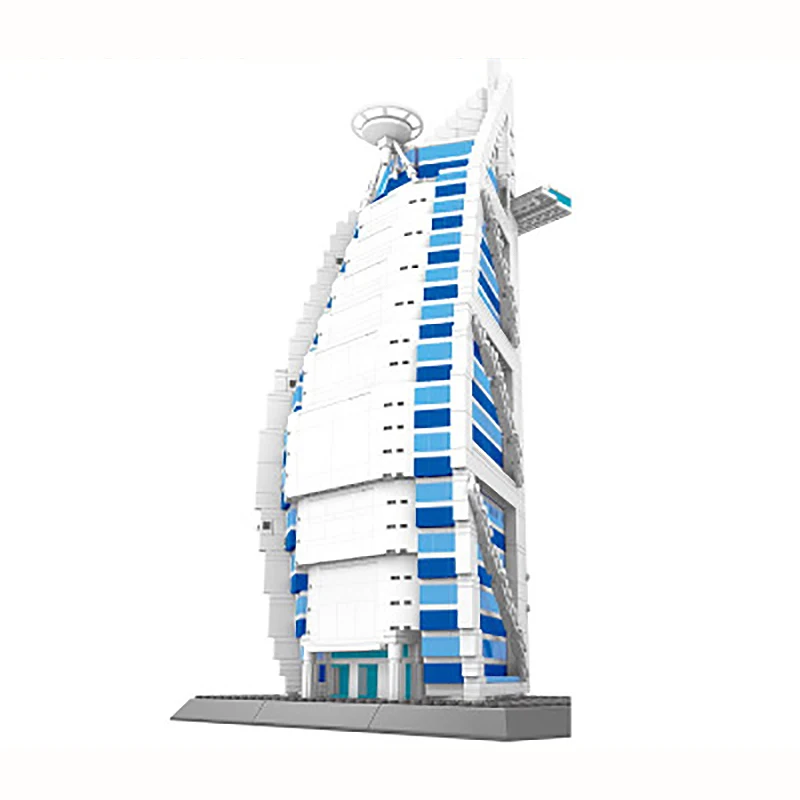 

8018 1307pcs Burjal Arab Without Original Box Enlighten Building Block Set 3D Construction Brick Toys Educational Block Toy