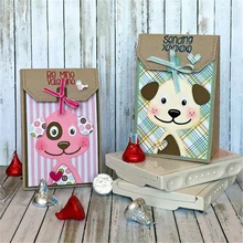 InLoveArtsCute Dog Metal Cutting Dies for Scrapbooking 15Pcs Dies Scrapbooking Decoupe De Dies Embossing Stencil Card Decoration