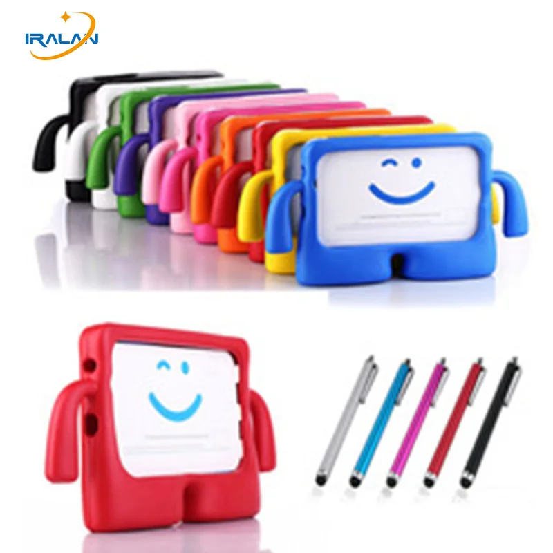 

New Kids Cute Cartoon Case For Samsung Galaxy Tab 4 T530 Tab 3 P5200 note 10.1 2014 edition P600 EVA Silicon Safe Soft Cover+pen