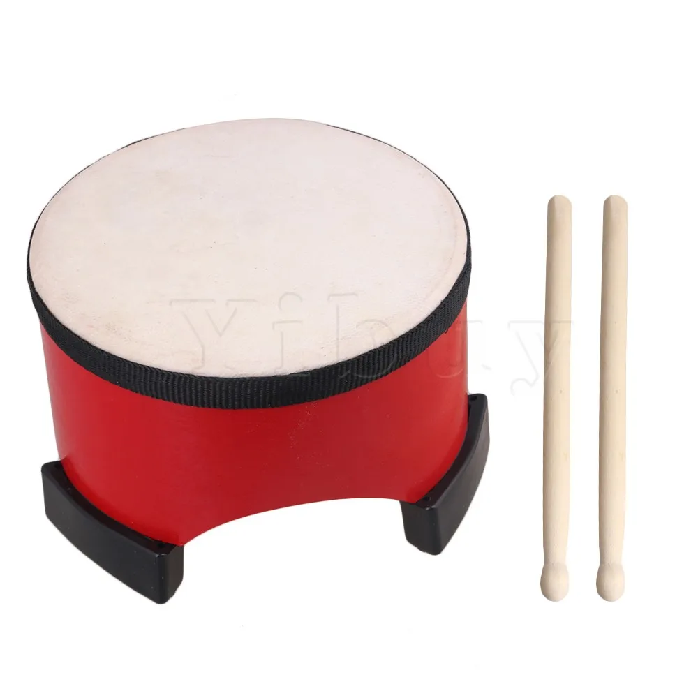 Yibuy 200*105mm Red Wooden Floor Tom Drum Children Percussion