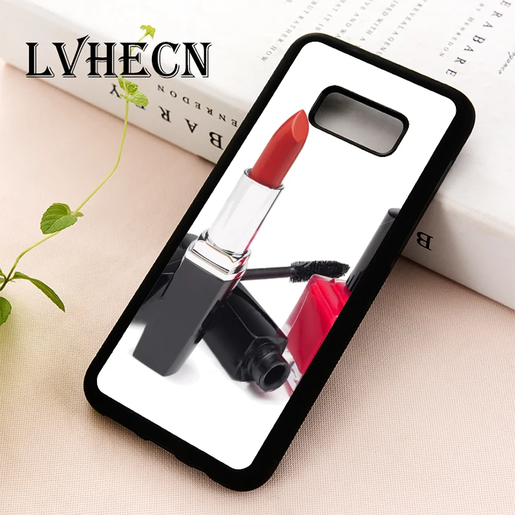

LvheCn phone case cover for Samsung Galaxy S5 S6 S7 S8 S9 S10 EDGE PLUS S10e Note 5 8 9 Make Up Lipstick Nail Polish Protector