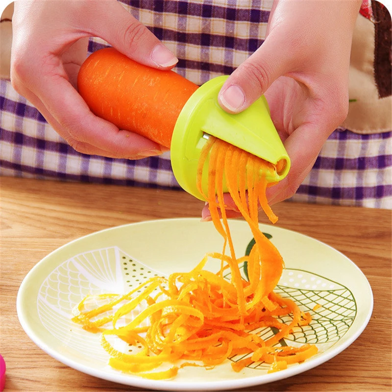 1 шт. кухонный гаджет Воронка Овощной моркови резак для редиски ломтерезка спиральное устройство кухонные аксессуары кухонные товары кухня. Q