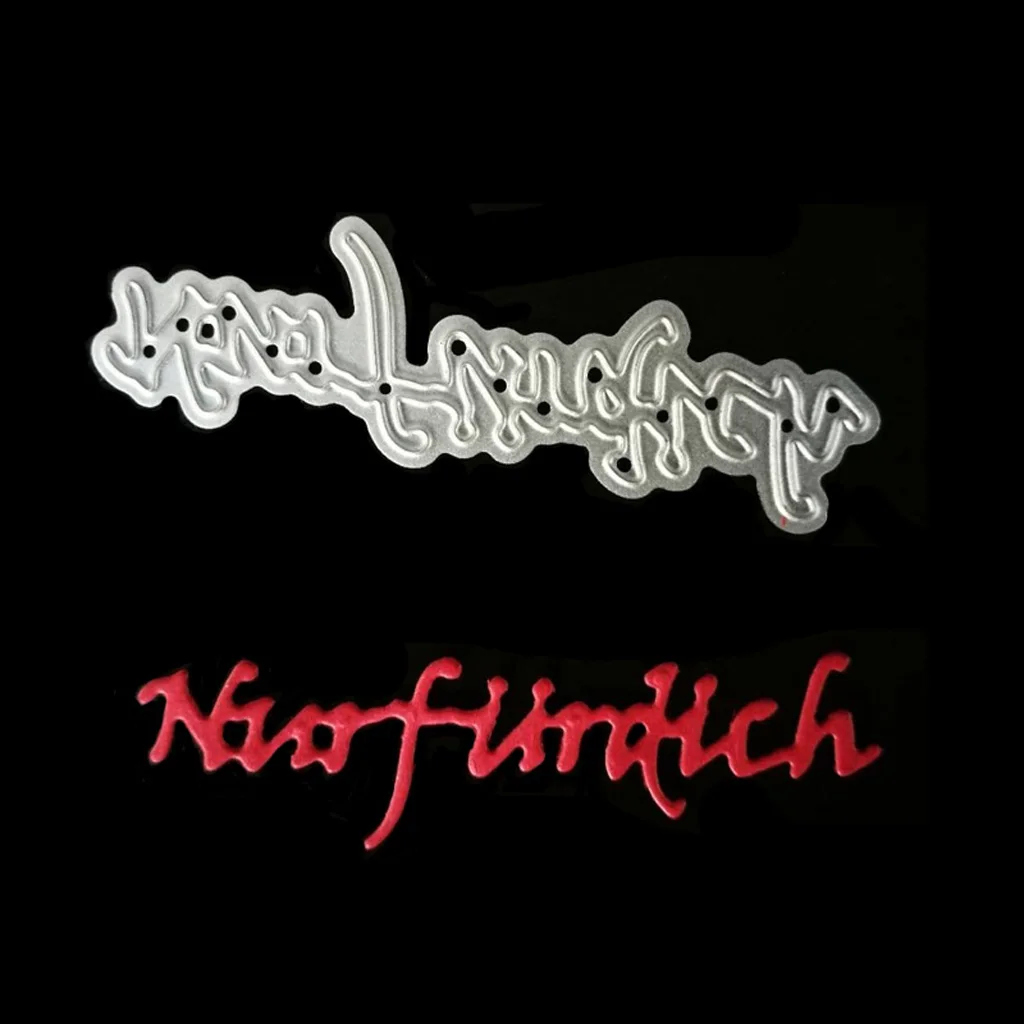 Metal German Words Cutting Dies Only For You Die Craft Letter Metal Cutting Dies for DIY Scrapbooking Photo Album Paper Card
