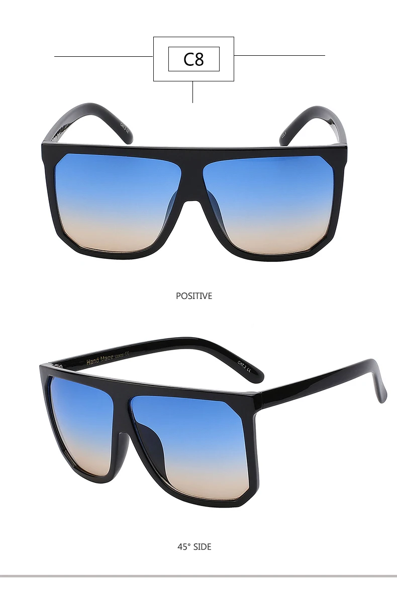 Солнцезащитные очки для женщин, фирменный дизайн, модные роскошные негабаритные Винтажные Солнцезащитные очки, квадратные солнцезащитные очки, Ретро стиль, женские плоские очки