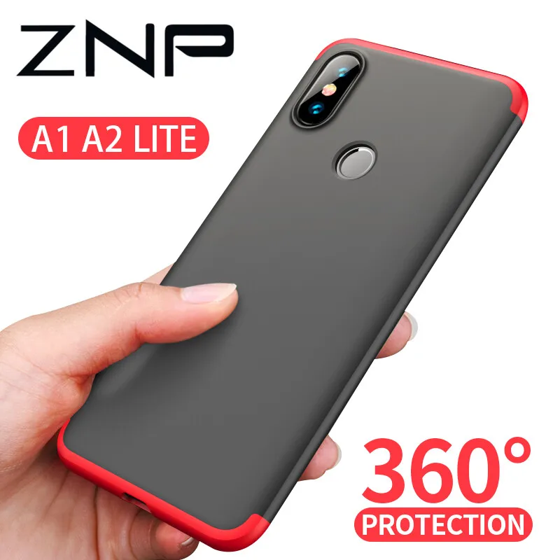 ZNP 360 градусов, ПК матовый защитный чехол для телефона для Xiaomi Mi A1 A2 Lite Полное покрытие противоударный корпус для Xiaomi Mi A2 Lite A1 чехол