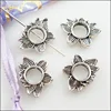 12Pcs Tibetan Silver Color Lotus Flower Spacer Beads Frame Charms 13.5x19mm ► Photo 3/4