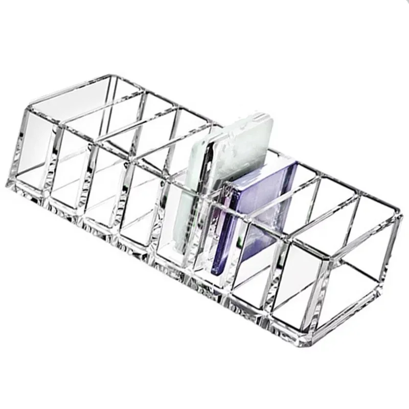 

Clear Acrylic Cosmetic Makeup Organizer Lipstick Nail Polish Eye Shadow Shelf Display Stand Makeup Blush Storage Plastic Box