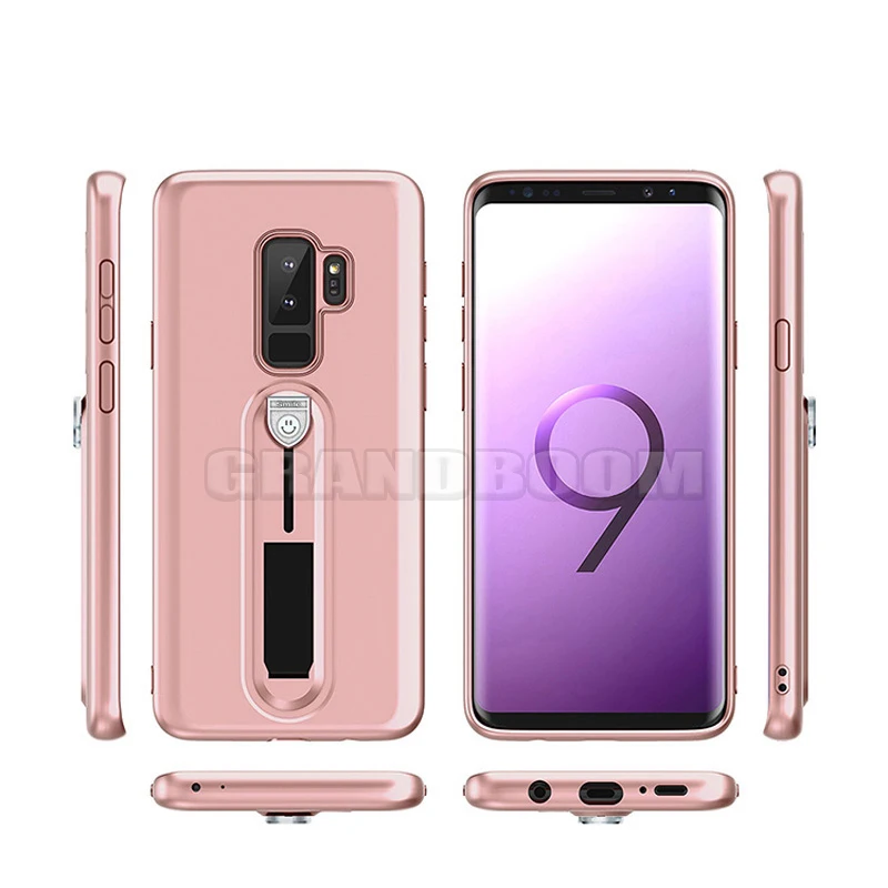 500 шт. противоударный ТПУ прочная гибридная Защита Чехол для samsung S9 S8 плюс S7 Edge Note 8 A8 плюс A7 A5 J7 5 3 Скрытая киккстанд защитой