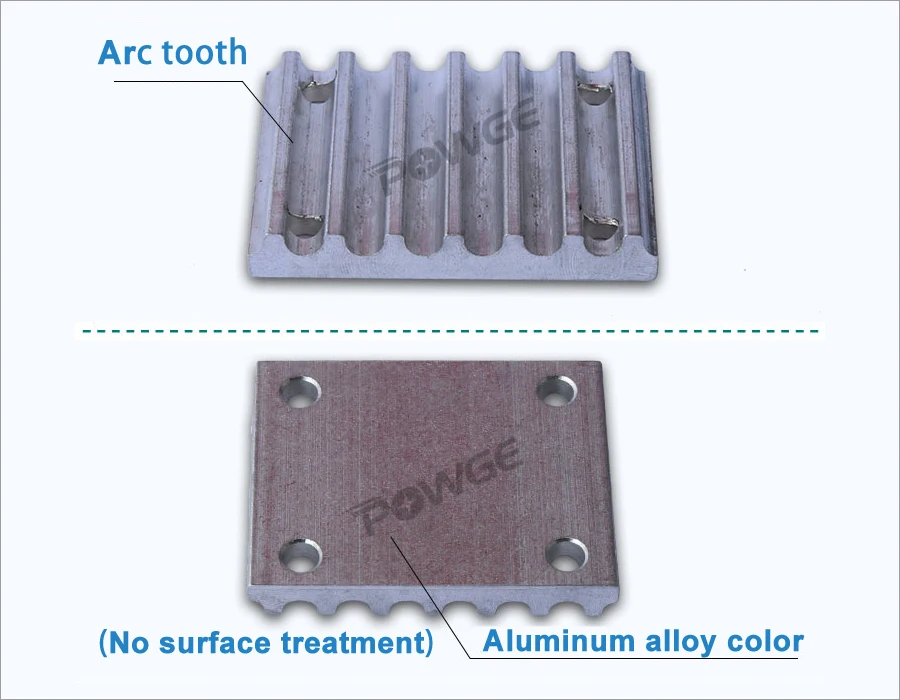 POWGE алюминиевый дуговой зажим зубная пластина HTD 2GT/2 м/3 м/5 м для открытого синхронного ремня фиксированный зажим зубчатый ремень Соединительная зубчатая пластина