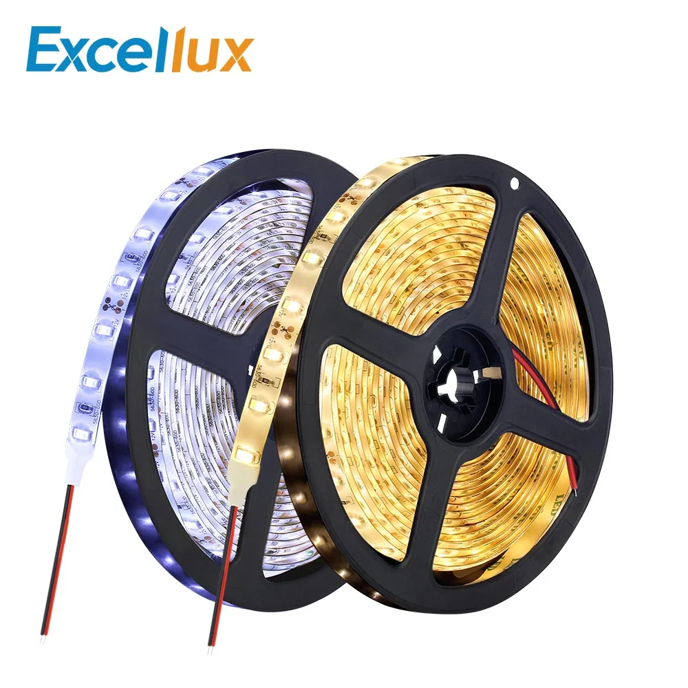 

LED Strip Light DC 12V 5630 Waterproof Fita Led Diode Tape 60led/m LED Flexible Strip Light White Warm White 5m/lot Led Ribbon