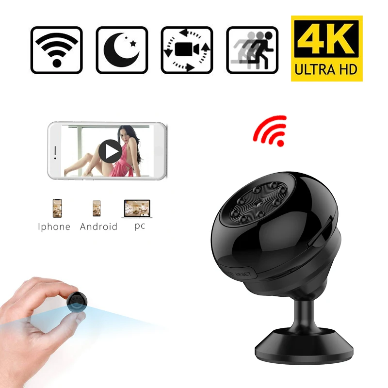 Wifi IP мини камера 4 k/1080 P HD PIR детектор движения ночное видение видеокамера Скрытая