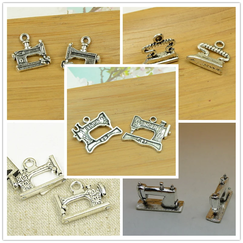

sartorius/sewing machine/iron shape antique silver alloy charm pendant vintage jewelry making accessories findings diy beads