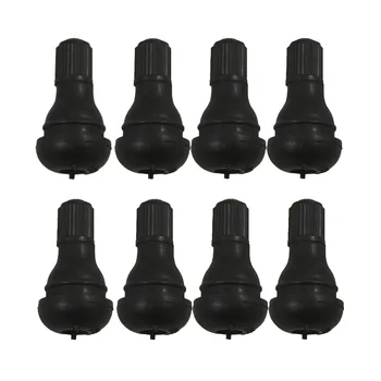 

AUTO -Snap-In Short Black Rubber Valve Stem (TR412) 8-Pack for Tubeless 11.5mm Rim Holes on Standard Vehicle Tires,black