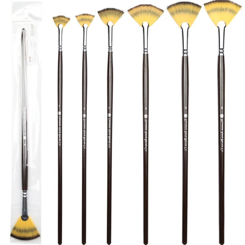 

1 Piece Artistic Brushes Professional Flabellate Paint Brush High Quality Nylon Paint Brushes For Art Acrylic Painting Supplies