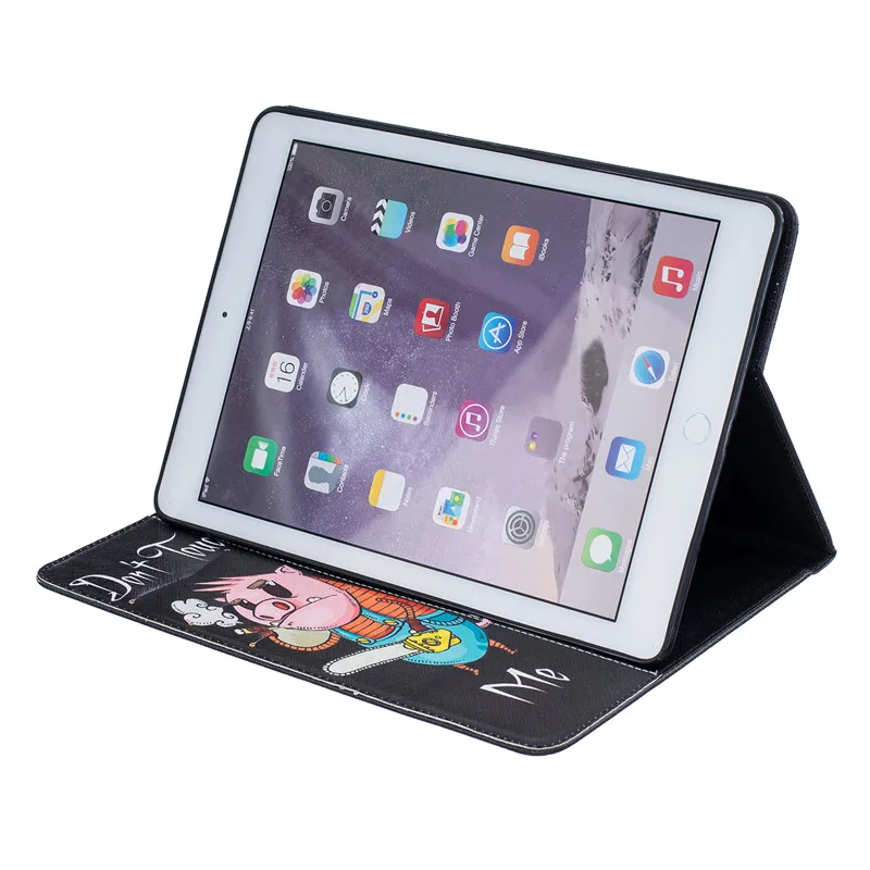 Cute Bear Case PU Leather For Ipad Air 2 Case Butterfly Flower Stand Tablet Cover 9.7 Inch Wallet Fip Case For Apple Ipad 6 Case (80)