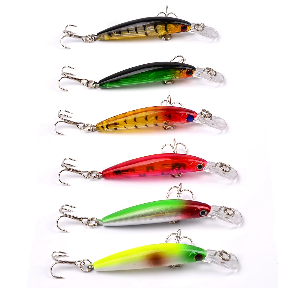1PC cheap random colour Classic Fishing lure road sub Minow 7cm/3.9g