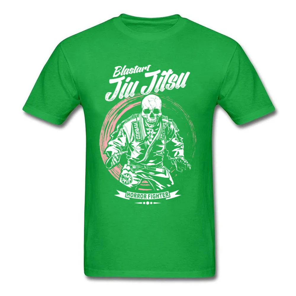 Jiu jitsu Horror Fighter 100% Cotton Fabric Men's Short Sleeve Tees Summer Autumn T Shirts Normal Tee Shirt Company Round Collar Jiu jitsu Horror Fighter green