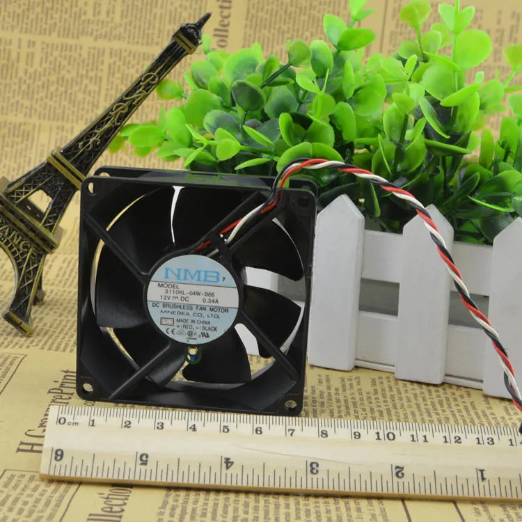 

Free shipping For NMB 8025 3110KL-04W-B66 12V 0.34A temperature control cooling fan 80 * 80 * 25MM