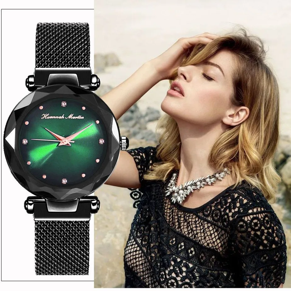 

Fashion Women Wrist Watches Luxury Ladies Bracelet Sky Watches Steel Mesh Belt Clock Hannah Martin Reloj Mujer pulseira feminina