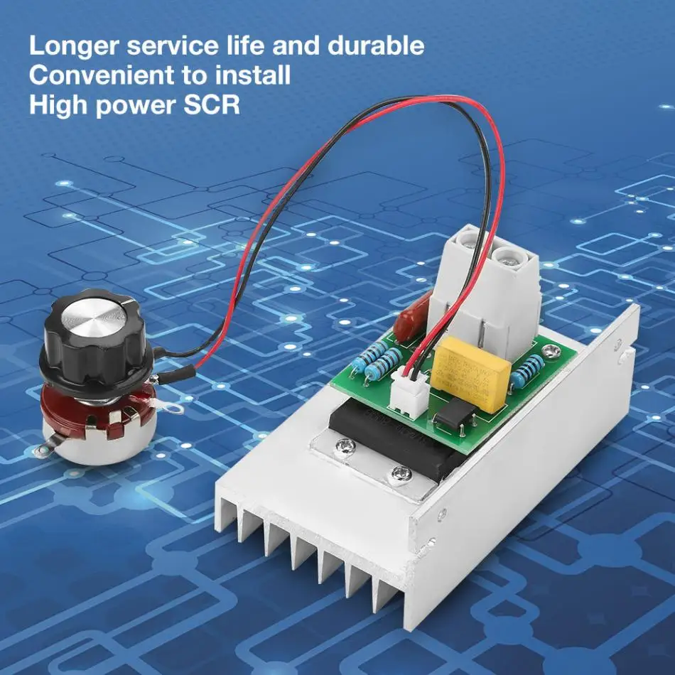 10000 Вт регулятор напряжения переменного тока 220 В SCR Электрический регулятор напряжения диммер регулятор скорости двигателя регулятор температуры