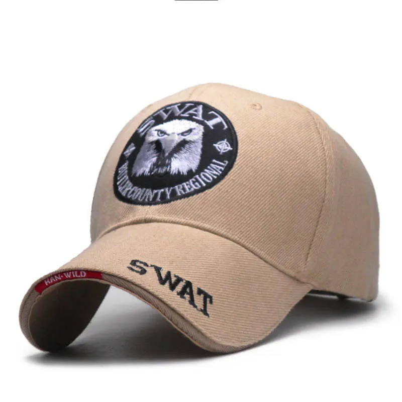 Khaki SWAT, армейская Кепка, мужская, вышитая, Орел, черная, бейсболка s, мужская, Gorras Para Hombre, женская, Snapback, Bone Masculino, тактическая Кепка - Цвет: Khaki