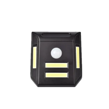 

New LED 4PCS COB Solar Waterproof Three-sided Human Body Infrared Induction Wall Light Hallway Garden Rooftop Courtyard Villa